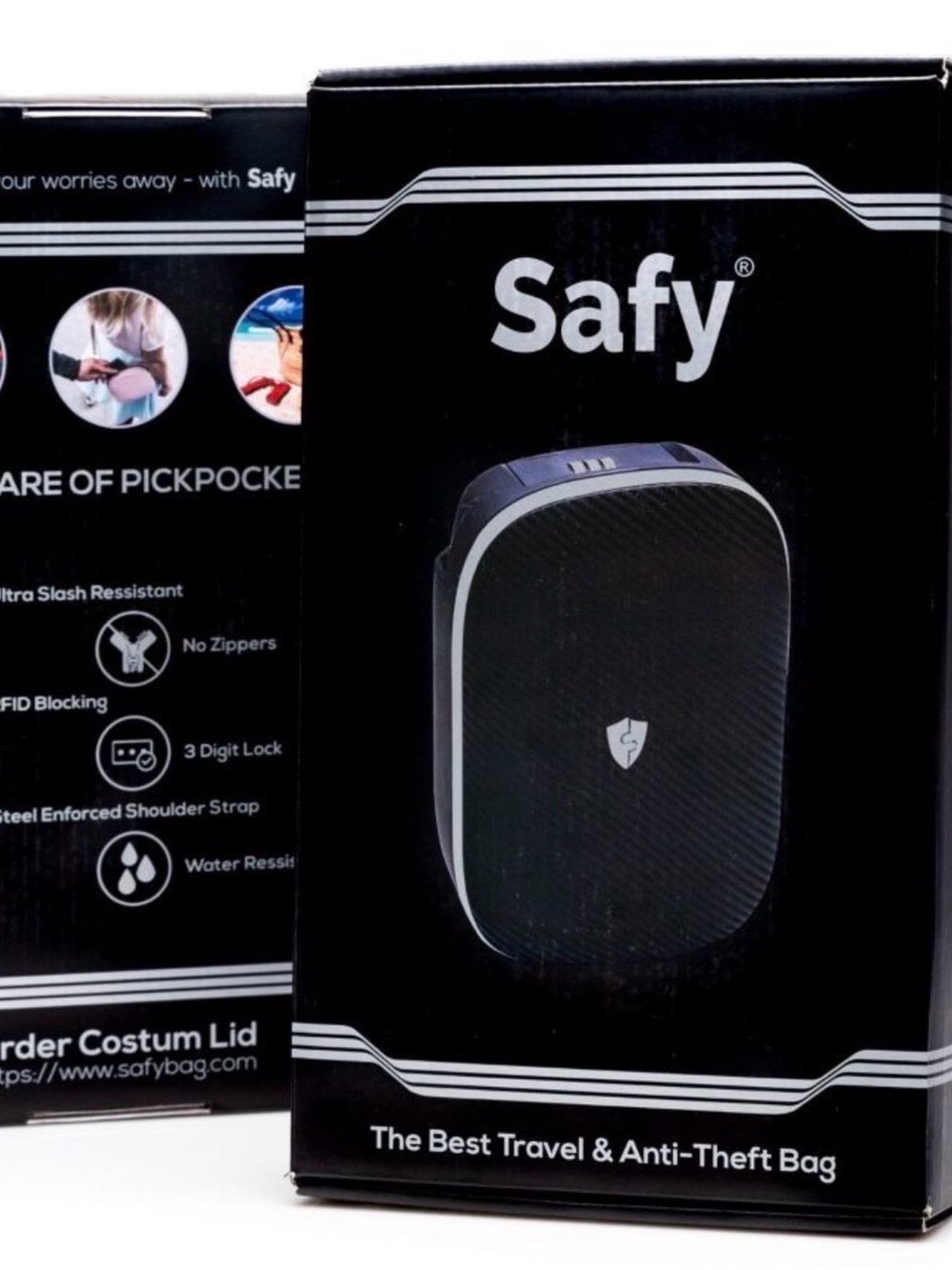 Safy Anti-Theft Travel Bag - Black